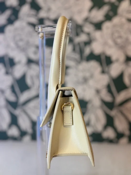 Jacquemus Authentic Mini Top-Handle Bag in Cream Leather w/Dusty Never Carried - Picture 6 of 13